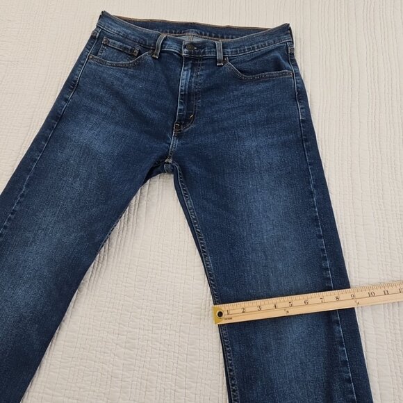 Levi's 506 Jeans Men's 33x32 Medium Wash Comfort Stretch Straight Leg Mid-Rise - Picture 12 of 16